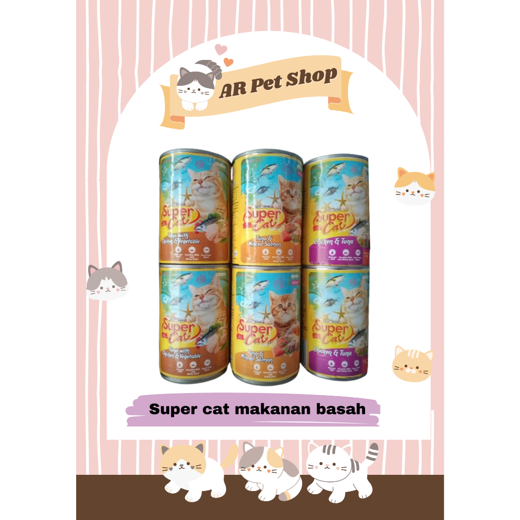 super cat wet food kaleng for cat 400gr