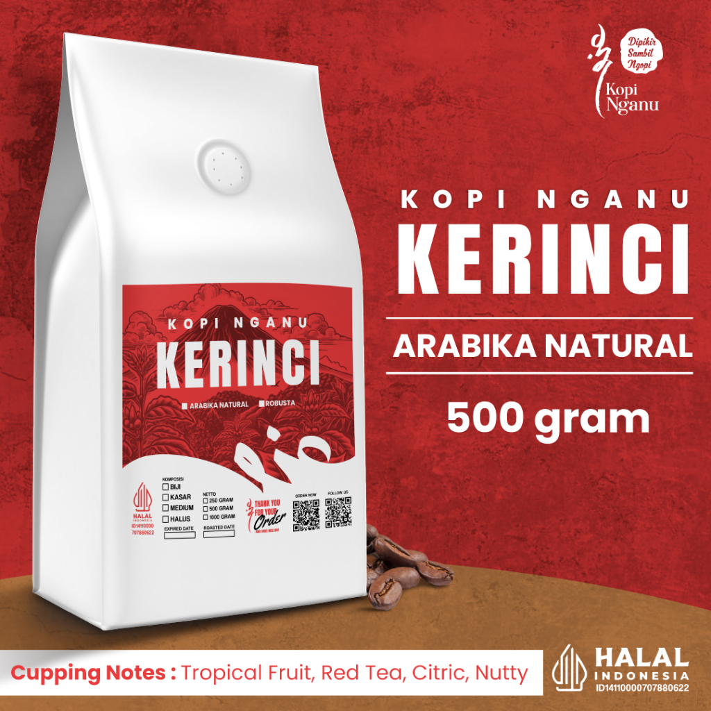 

Kopi Kerinci Arabika Natural 500 Gram Premium Fresh Roasting Halal Kopi Nganu