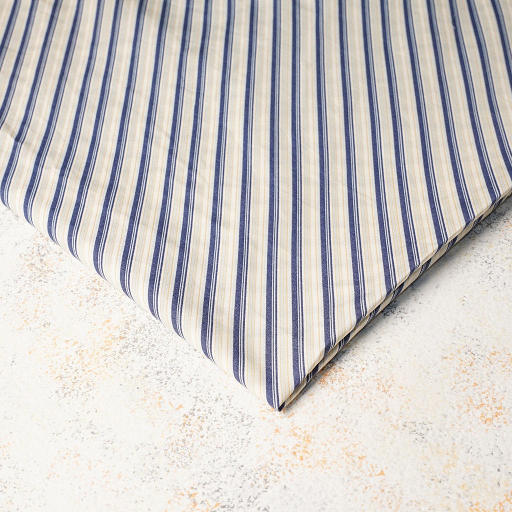 KAIN SALUR KATUN IMPORT PUTIH NAVY