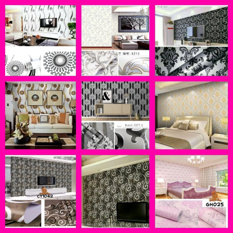 Wallpaper Dinding Kamar Aesthetic Motif Batik Wallpaper Ruang Tamu Wallpaper Dinding Cewek Aesthetic