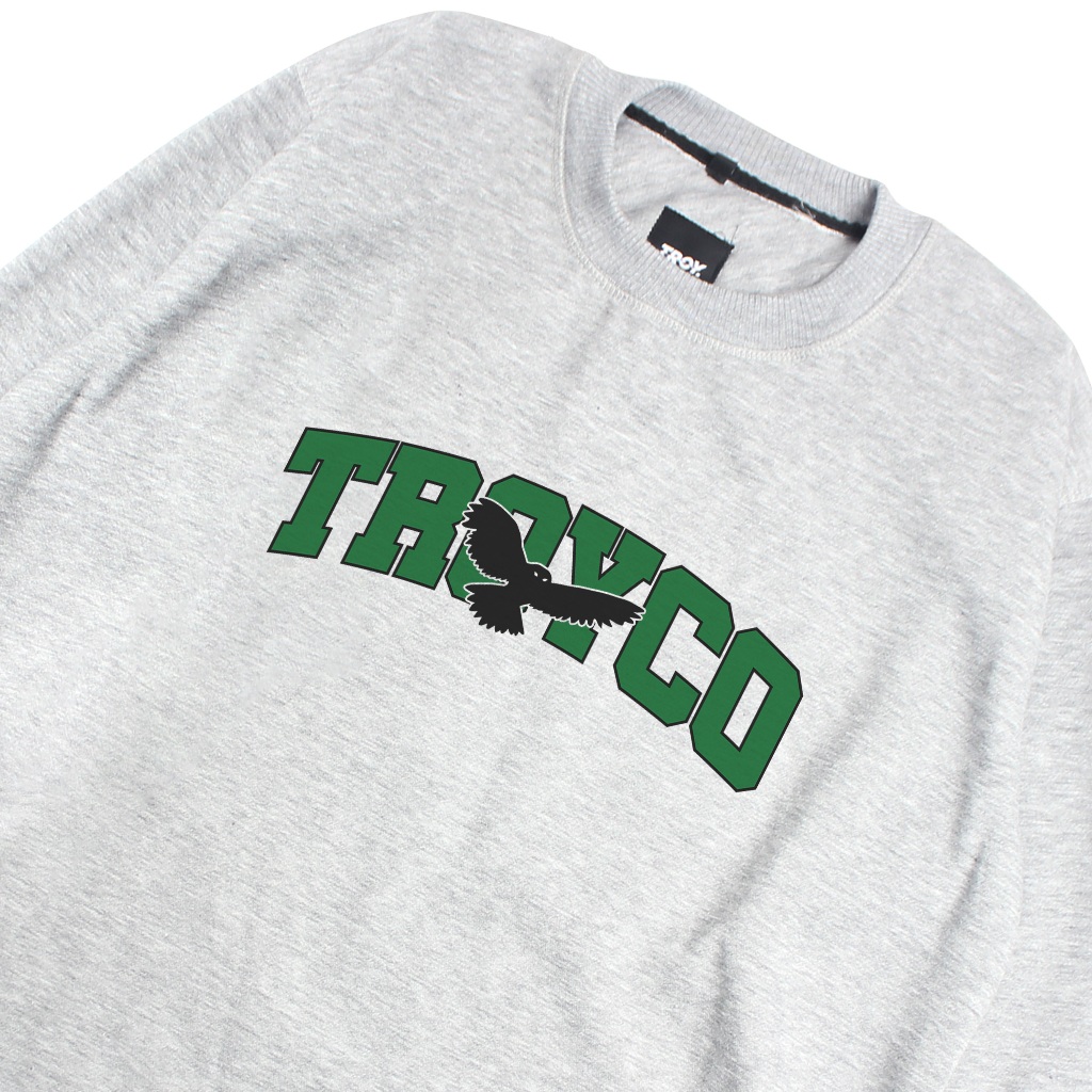 Troy Company Sweater Crewneck Misty Silhouette - Sweater Crewneck Pria Abu Misty SW 2927