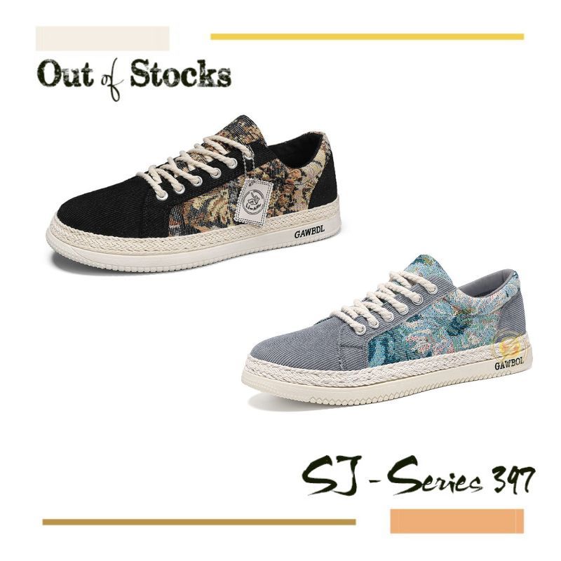 [OOS] Sepatu  Pria Model Tali Keren Motif Unik Buat Nongkrong Kualitas Premium -397