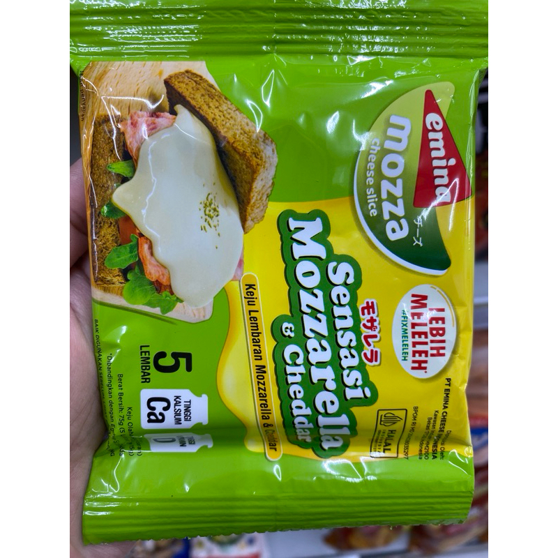 

emina Slice Cheese Mozza / keju mozarella lembaran 5 x 15 g