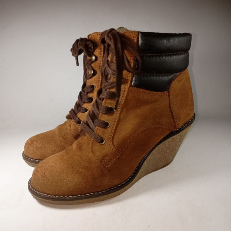 Buffalo original leather boot 38 size woman shoes