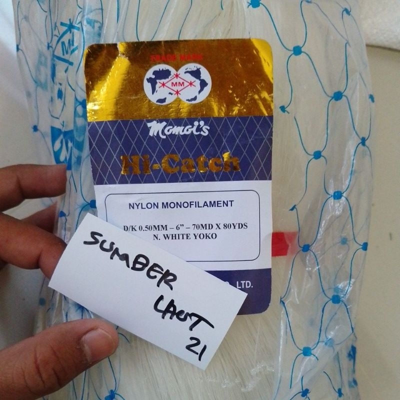 JARING IKAN MOMOI 6 INCHI 0.50 MM 70MD/80YDS YOKO JARING IKAN MOMOI