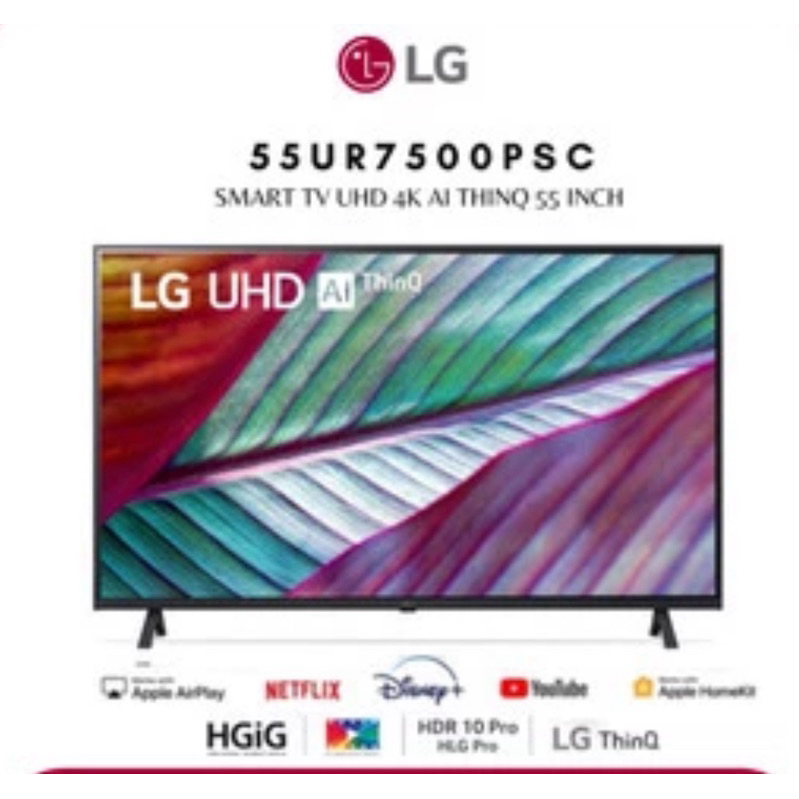 LG TV UHD 4K AI ThinQ 55 Inch Smart 55UR7500PSC