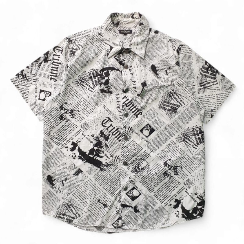 KEMEJA BA-TSU STUDIO GOTHIC PRINT SHIRT
