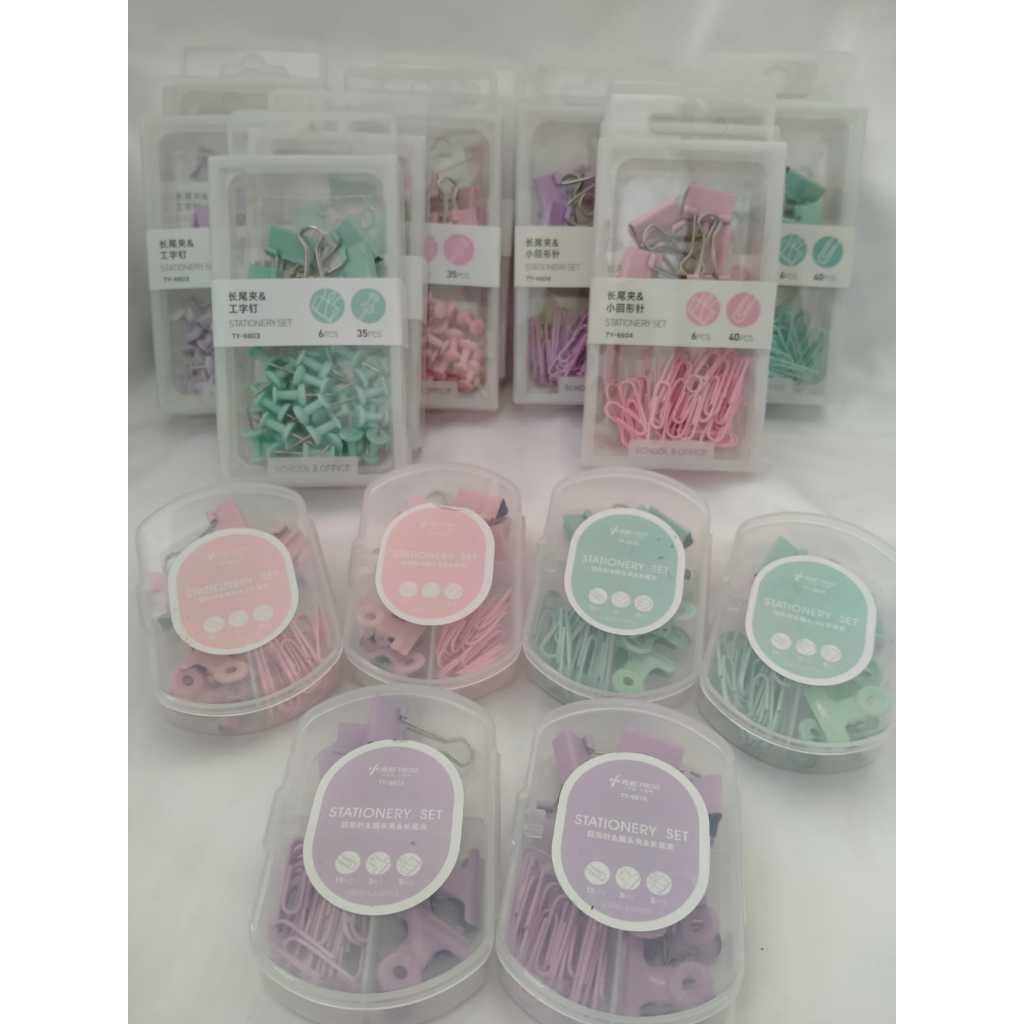 

BINDER CLIP PAPER CLIP SET / BINDER CLIP PUSH PIN SET / Binder Paper Clip Set CLIP-470~471 | Set Penjepit Kertas / PAPER CLIP SET 471