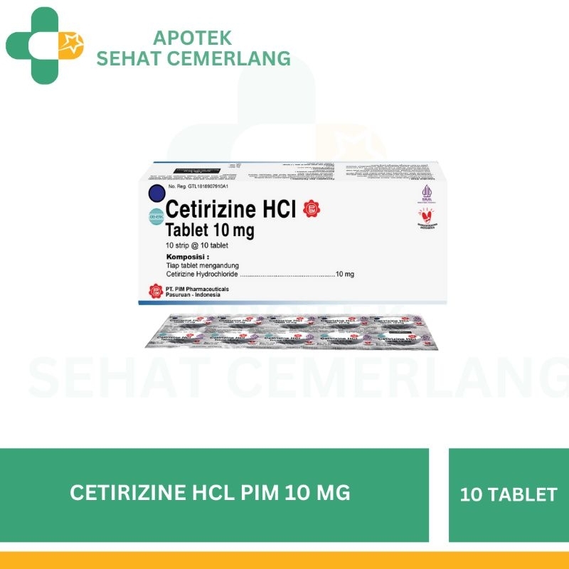 Cetirizine 10 mg 10 Tablet - Obat Rhinitis dan Gatal Alergi