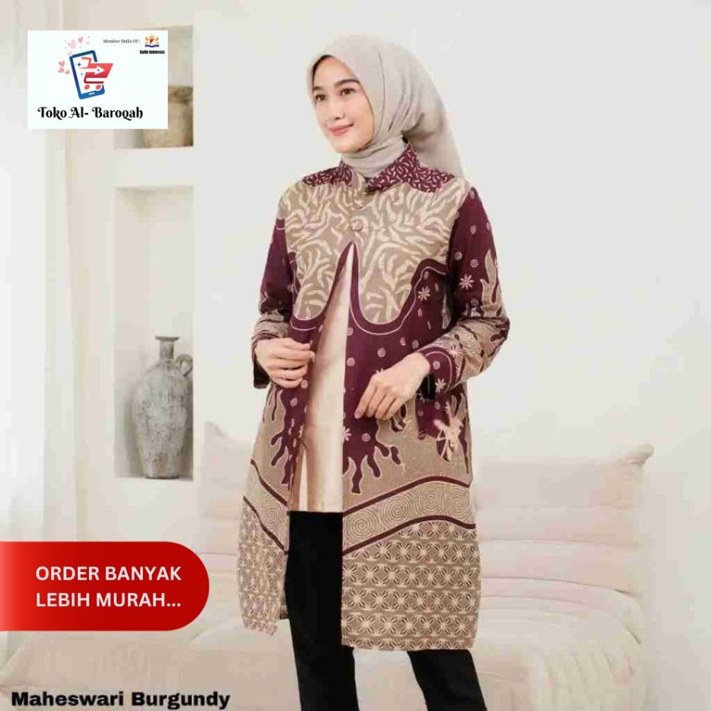 Batik Nusantara Wanita Lengan Panjang Murah