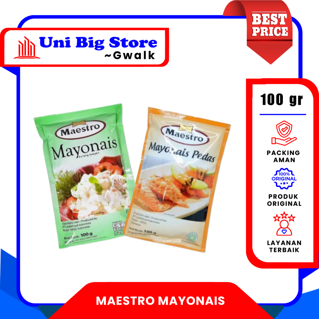 

MAESTRO MAYONAIS MAYONNAISE ORIGINAL - PEDAS - 100 gr