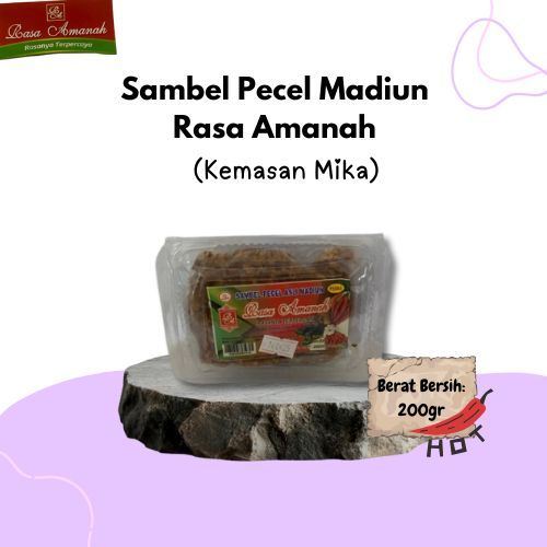 

Sambel Pecel Madiun Rasa Amanah 200gr Wadah Mika Baru