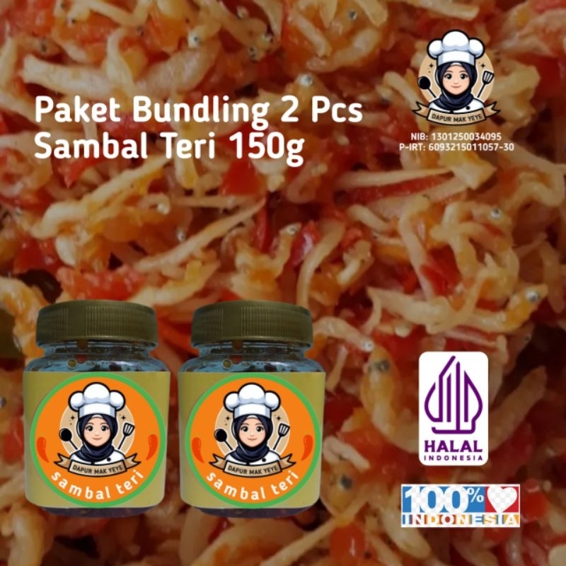 

Paket Bundling 2 Pcs Sambal Teri 150g Dapur Mak Yeye