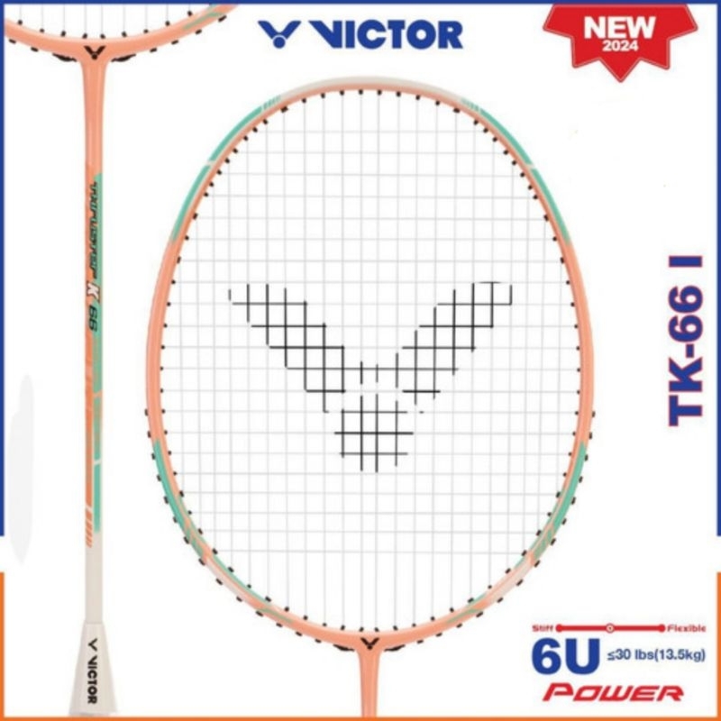 Raket Badminton Victor Thruster K 66 Raket Victor TK 66 free cover