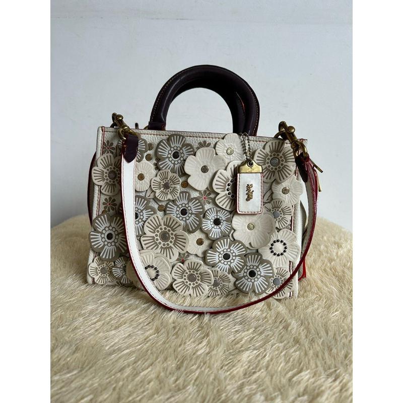 Coach Rouge 25 w/ Tea Rose Satchel Bag