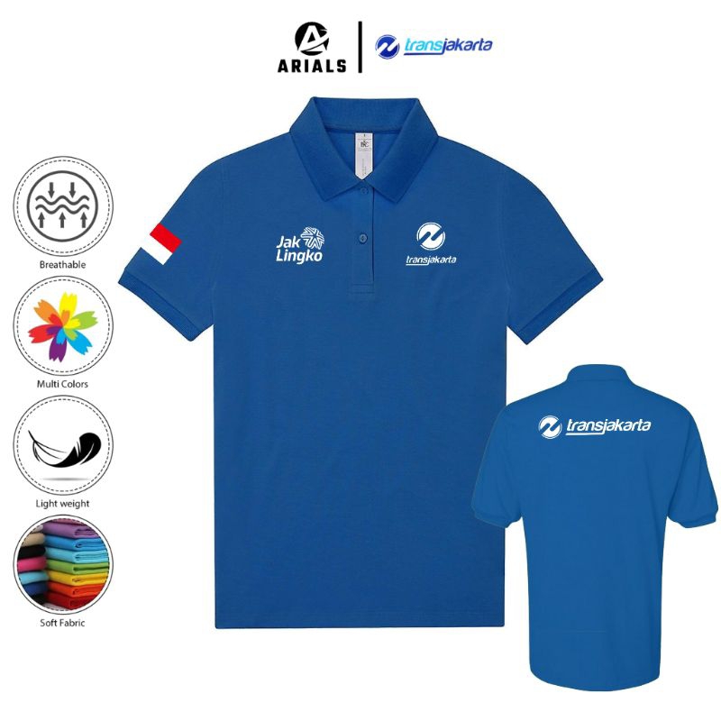 kaos polo catton transjakarta & jak lingko