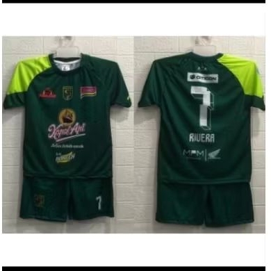setelan baju jersey anak club bola warna hijau tua orinting terbaru