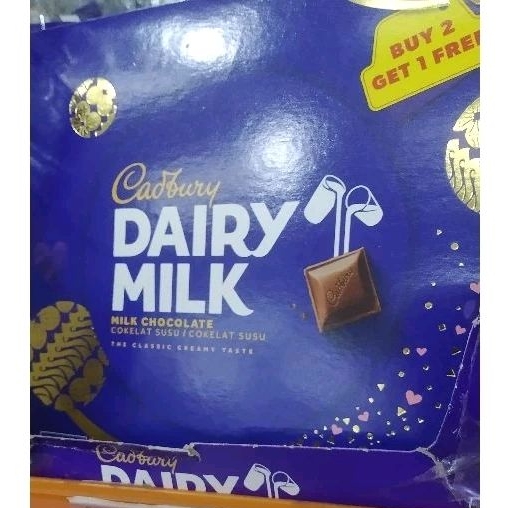 

Cadbury Diary Milk chocolate 62gr ( Buy 2 get 1 Free)