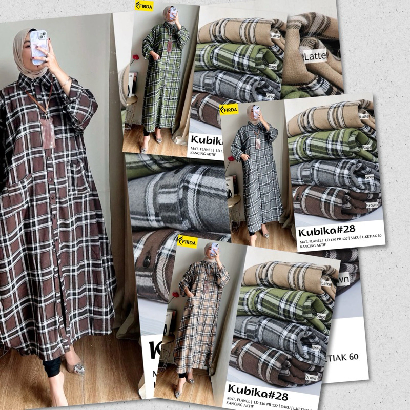 GAMIS FLANEL KUBIKA #28 JUMBO LD 130 CM