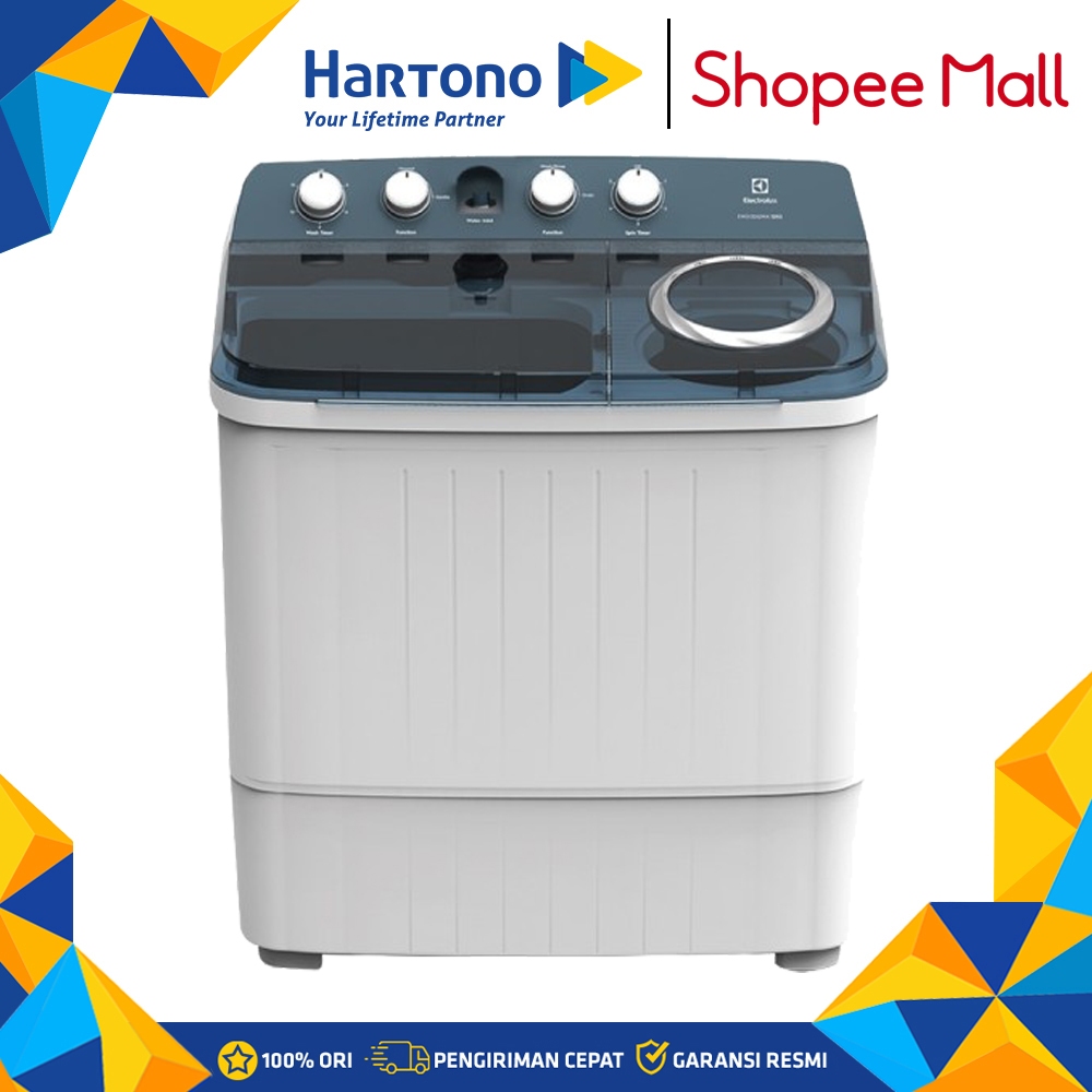 Electrolux Mesin Cuci 2 Tabung Semi Twin Tub Auto Washer EWS13262WA / EWS13262 WA / EWS 13262 WA