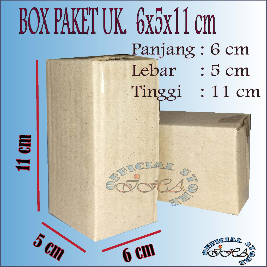 

Kardus ukuran 5x5x14 cm dus packing murah karton box dus packaging