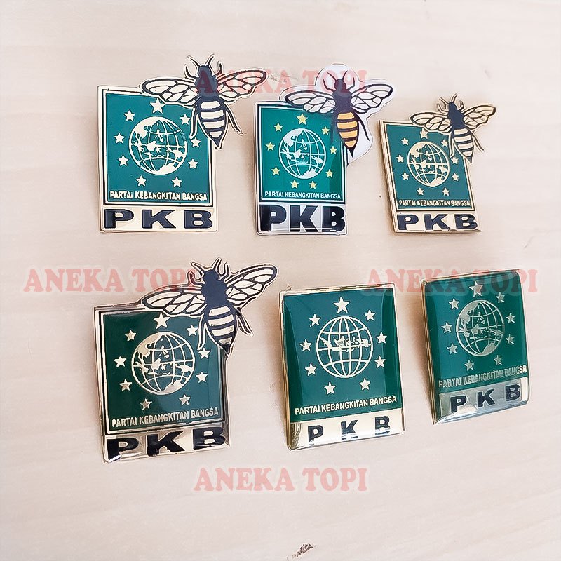 Pin Partai PKB Pin PKB Lebah Logo Baru Lencana Bros Partai PKB Peniti Magnet - Aneka Topi