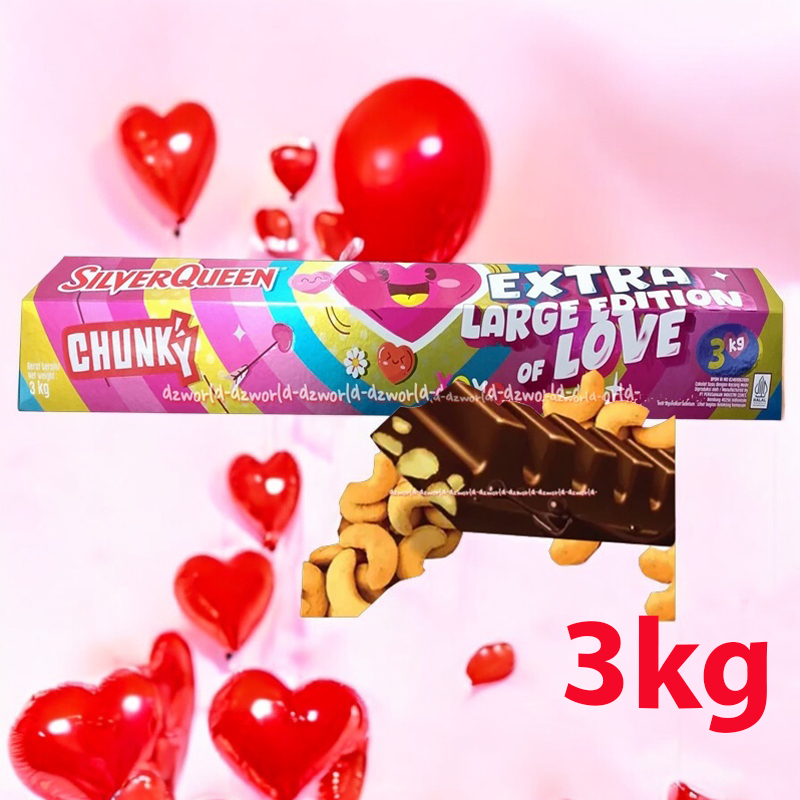 

Silverqueen Chunky 3kg Coklat Silver Queen Ukuran Super Besar Jumbo Extra Large Edition Of Love Big Chocolate Cokelat Valentine 3 Kilo Chungky