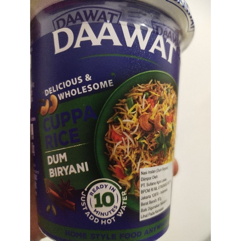 

Dawaat Dum Biryani Instan delicious & wholesome