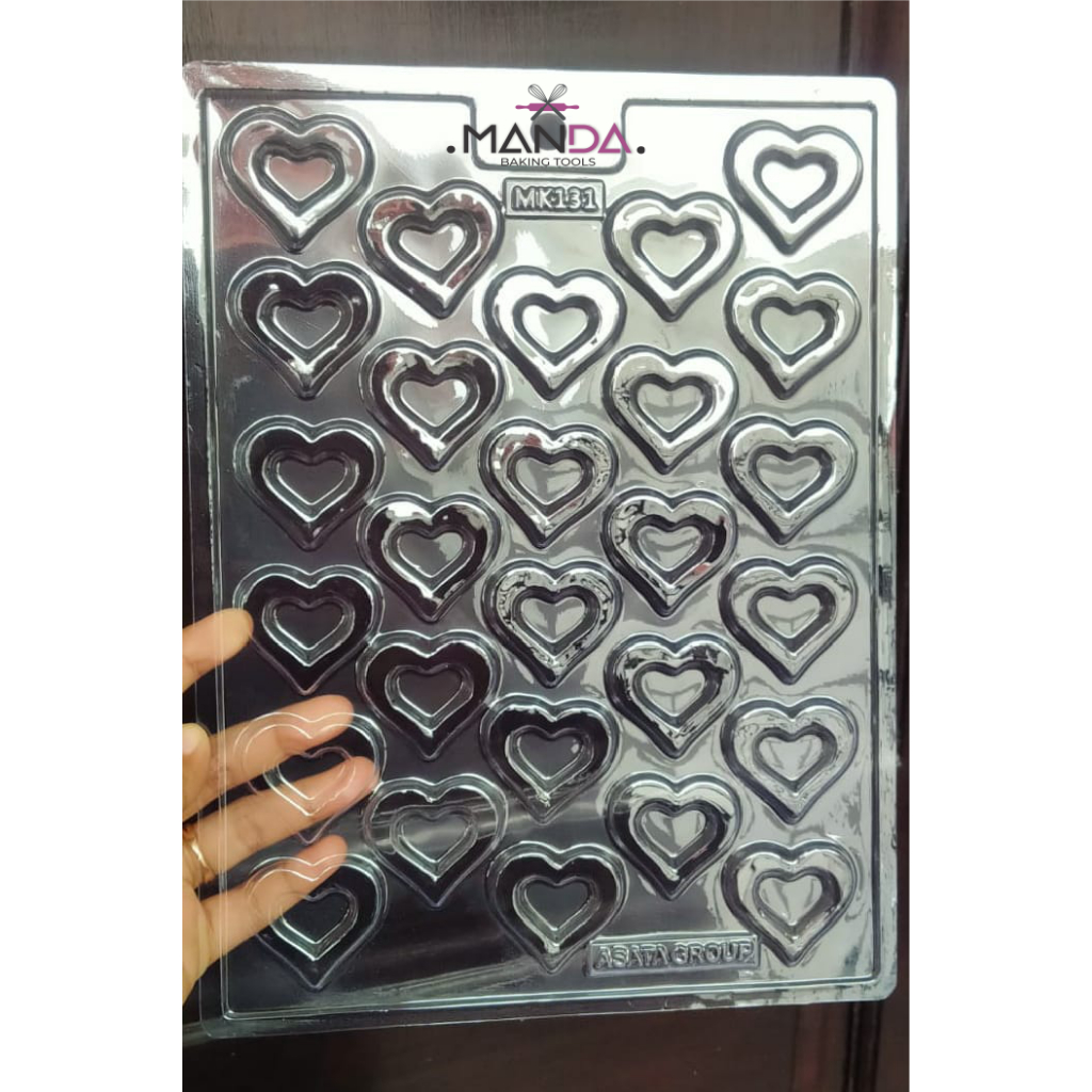 Mika cetakan coklat fondant cetakan Hati Mika  love MK 131