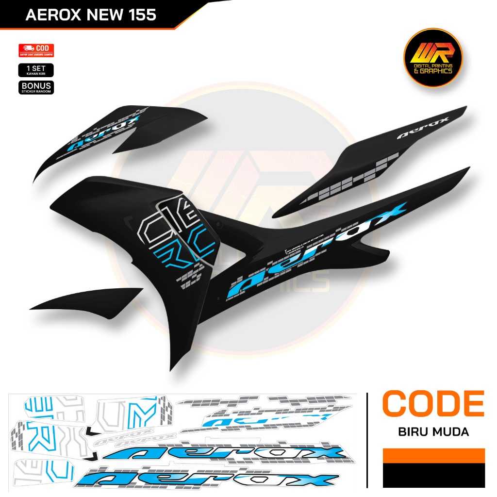 Striping Aerox Bahan Bening Transparan Stiker Aerox New 155 Stiker Variasi Aerox