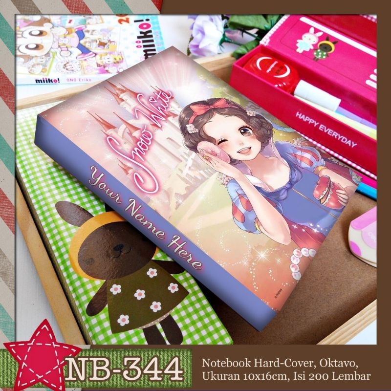 

Notebook Custom Disney Princess Cinderella, Snow White, Little Mermaid Ariel, Jasmine, Aurora, Rapunzel