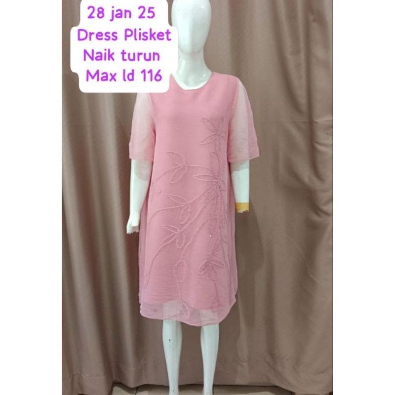 DRESS PLISKET VIRAL NAIK TURUN