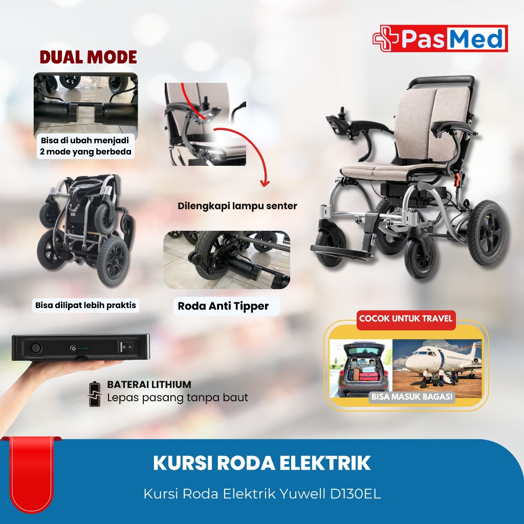 Kursi Roda Elektrik Yuwell D130 EL