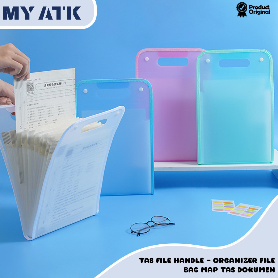 

FREE STIKER Tas file handle/ Organizer file bag/ Map tas dokumen