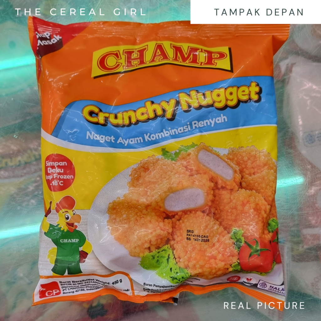 

[KONDISI BARU - 100% ORIGINAL] CHAMP Crunchy Nugget 225gr/ 450gr - Naget Ayam Kombinasi Renyah