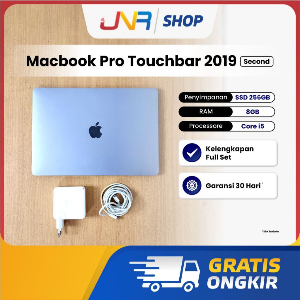 Macbook Pro Touchbar 2019 I5 8/256GB 13 Inch Second Bekas Pemakaian Pribadi