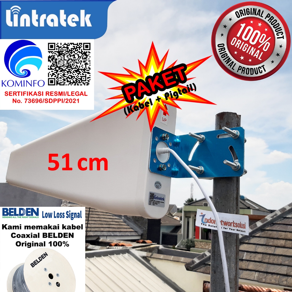 ANTENA LOG PERIODIC PERIODIK LPDA untuk MODEM TELKOMSEL XIDOL K5188 CYBORG E178 K5005 E392 SINGLE PI