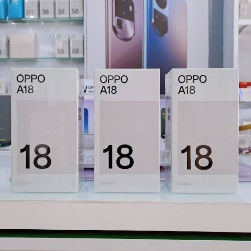 Oppo A18 ram 4/128 Baru garansi resmi Free antigores case