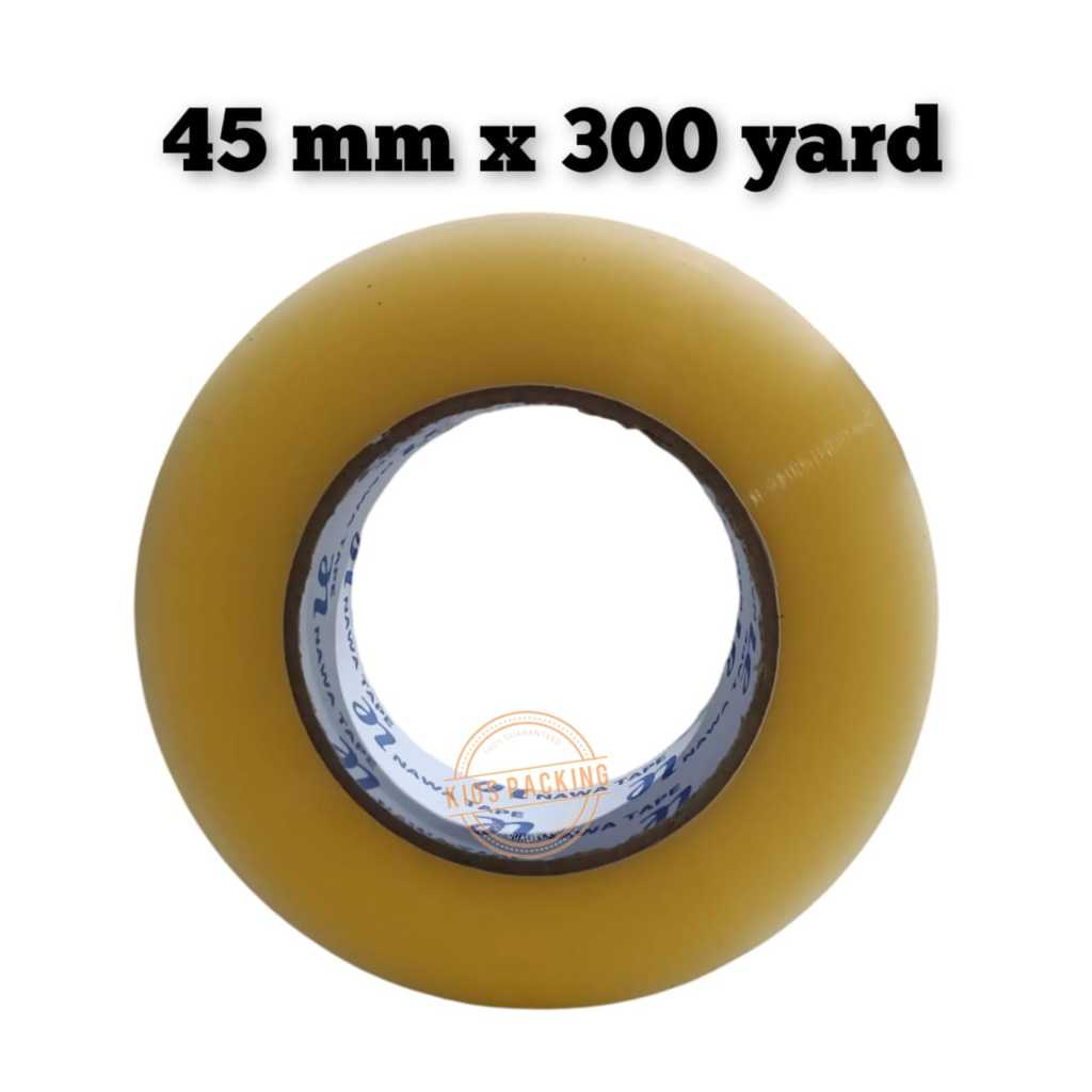 

Lakban Bening 300 Yard Isolasi Solatip Nawa Tape 45mm Daya Lengket Kuat Murah