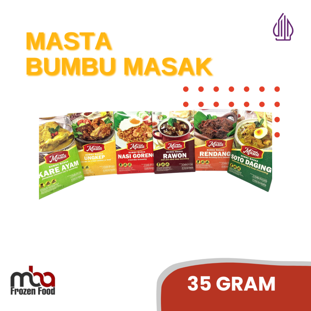

Masta Aneka Bumbu Masakan 35 gram /Bumbu /Rawon /Rendang /Kare /Ungkep /Bumbujadi /Masakan /Kareayam /Instant /Bumbuinstant /Frozenfood