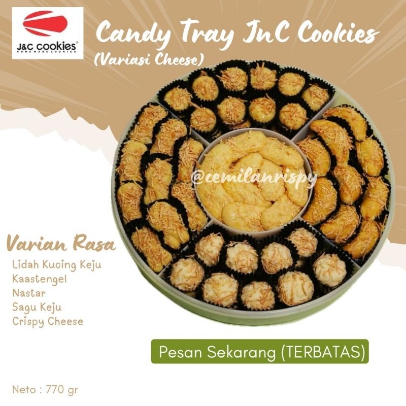 CANDY TRAY J&C JNC COOKIES ( CHESEE & COKLAT) FREE GABLE BOX READY STOCK!