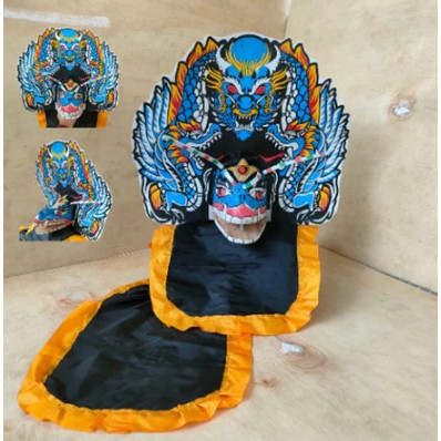 Barongan Anak Ukuran Jumbo Spon Untuk Usia TK SMP Besar Motif Kayu Devil Barongan Jumbo Devil