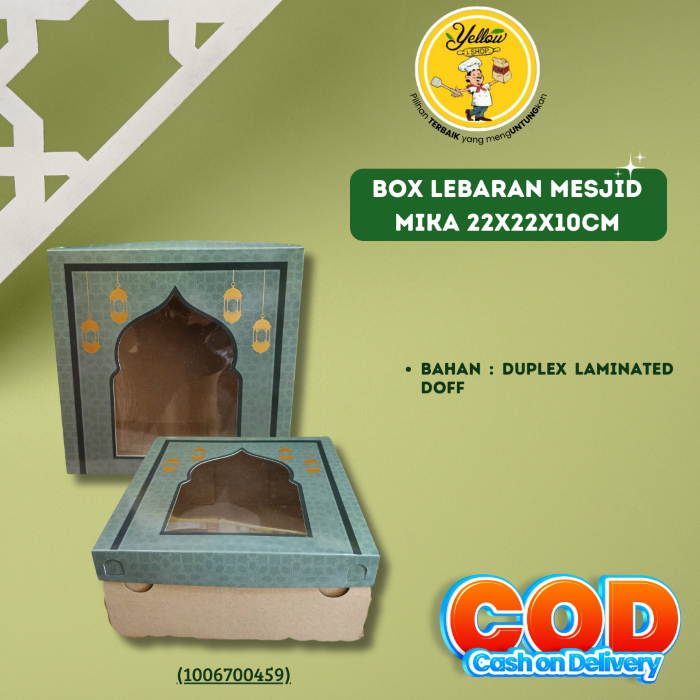 

BOX LEBARAN MESJID MIKA UKURAN 22X22X10CM