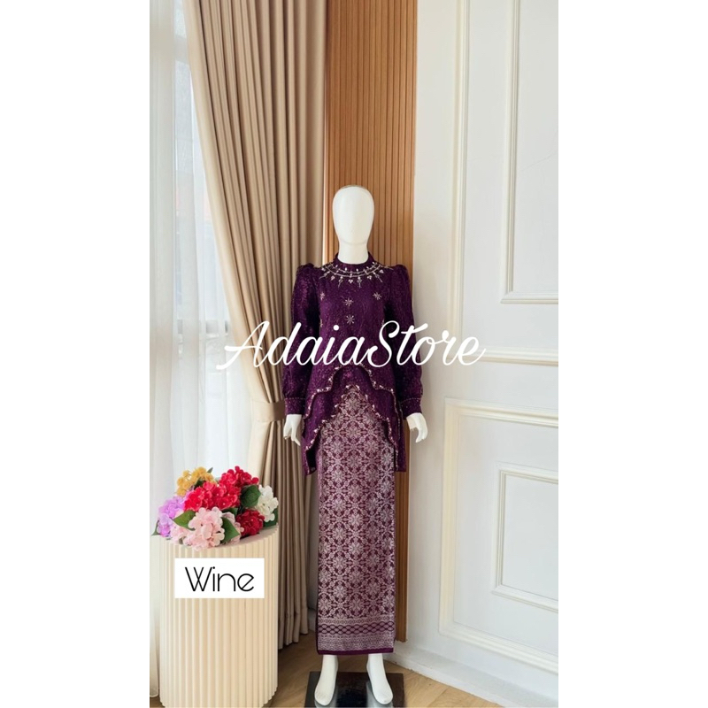 SETELAN KEBAYA LILI / KEBAYA PAYET SETELAN SONGKET / KEBAYA SONGKET MODERN