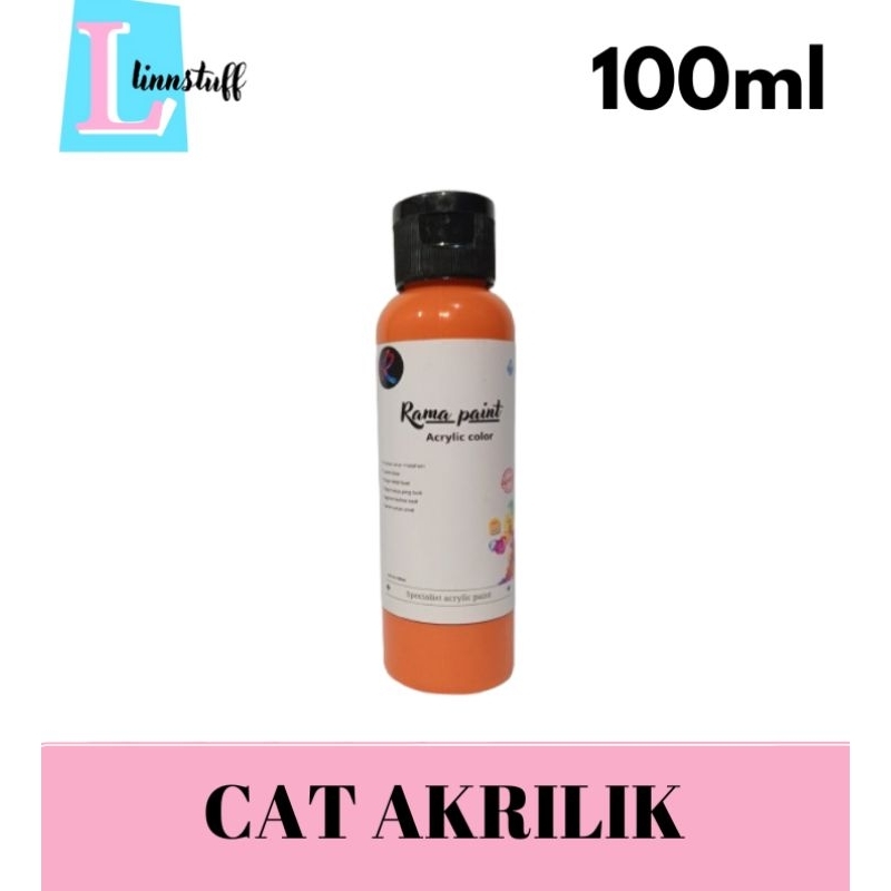 

Cat akrilik lukis warna orange 100ml dapat diaplikasikan dikain, baju, topi dll acrylic paint cat lukis