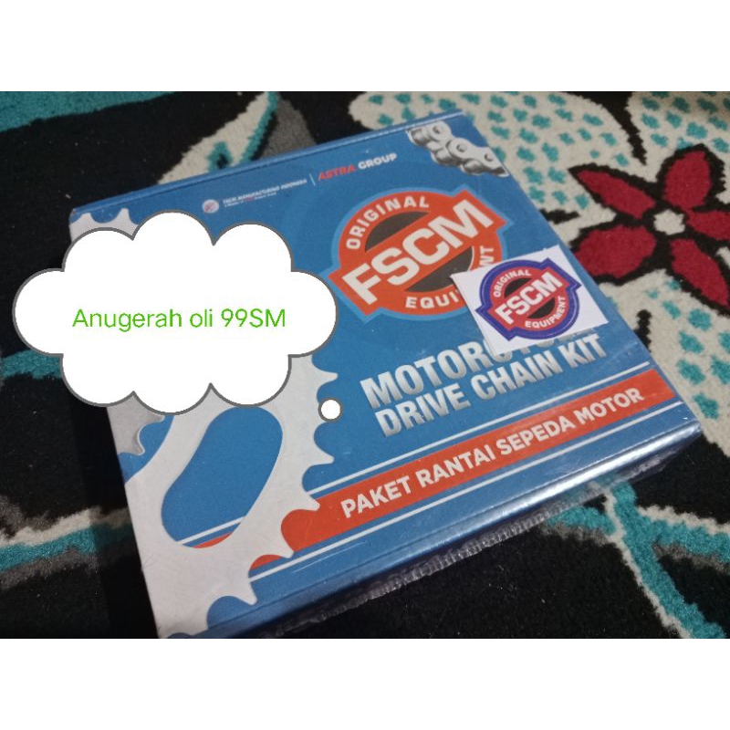 (New) GEAR Dan RANTAI FSCM ORIGINAL Gir for New smash, Smash, Shogun 125