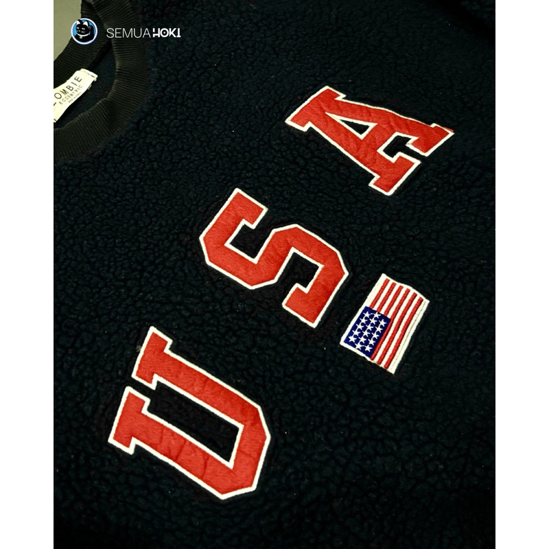 USA Sherpa Crewneck Navy