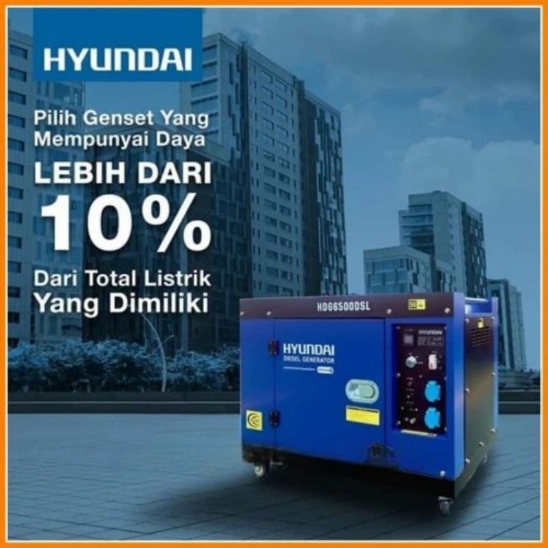 Genset Generator Silent Diesel HYUNDAI HDG 6500DSL