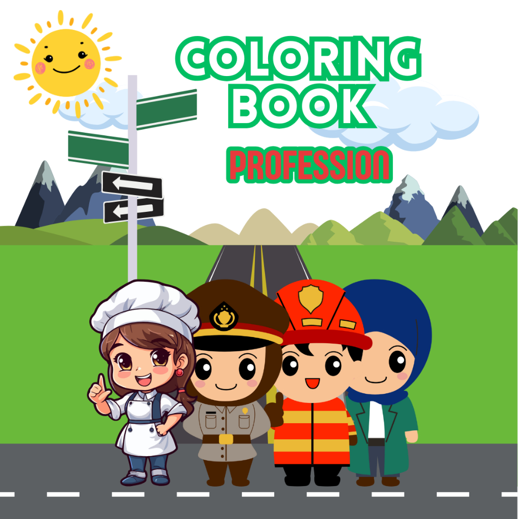 

Buku mewarnai karakter profesi