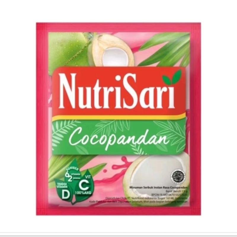 

Nutrisari Cocopandan Minuman Serbuk Instan Rasa